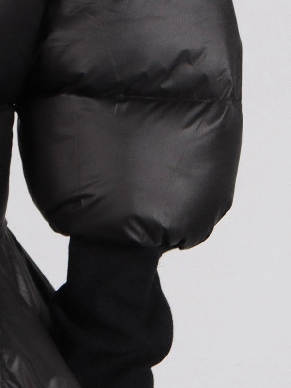 Belted quilted puffer jacket