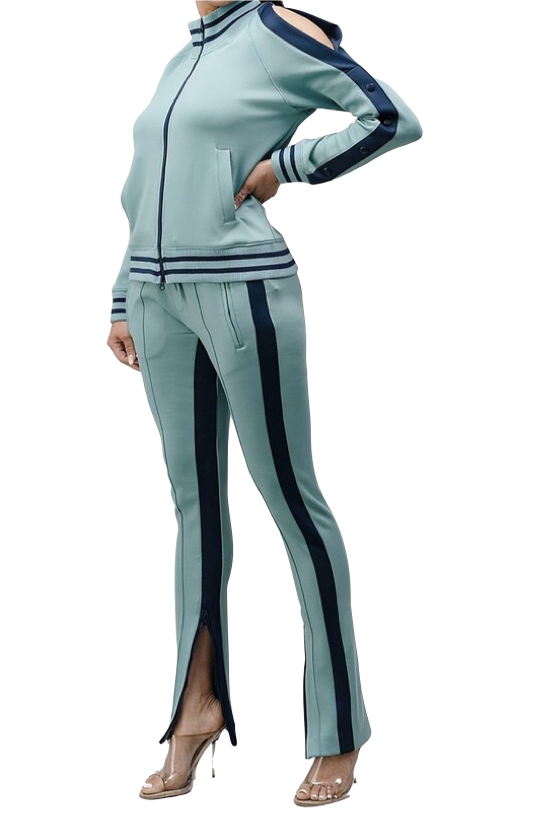 teal tracksuit bottoms