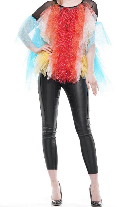 MULTI-COLOR TULLE TOP